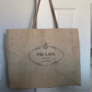 Prada Raffia tote